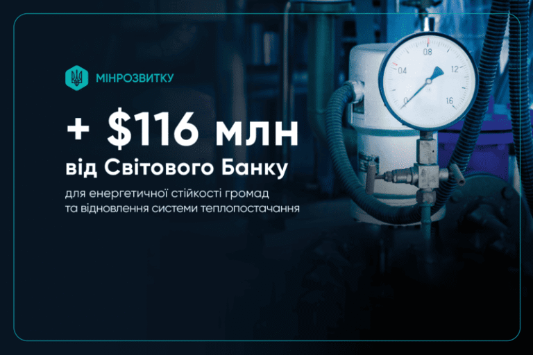 Світовий Банк надасть додаткових $116 млн для відновлення систем теплопостачання та підтримки енергетичної стійкості громад